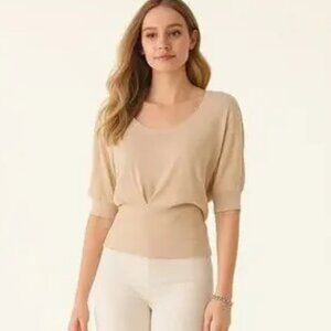 NWT OGL Sandwashed Scoop Neck Short Sleeve Tucked Tee – Size S